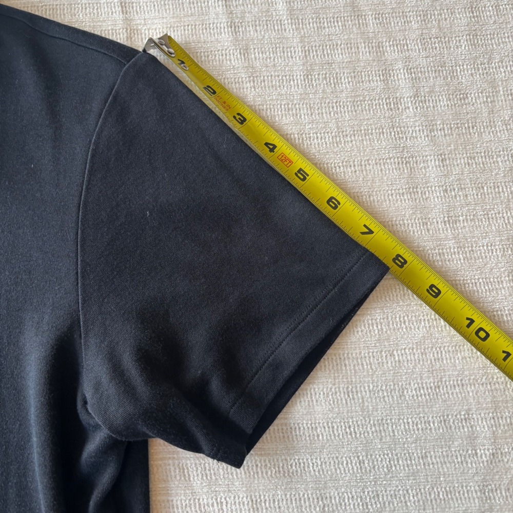 Tommy Bahama Womens Silk Cotton Blend Polo Shirt Black Short Sleeve Large 12/14 - Picture 6 of 8